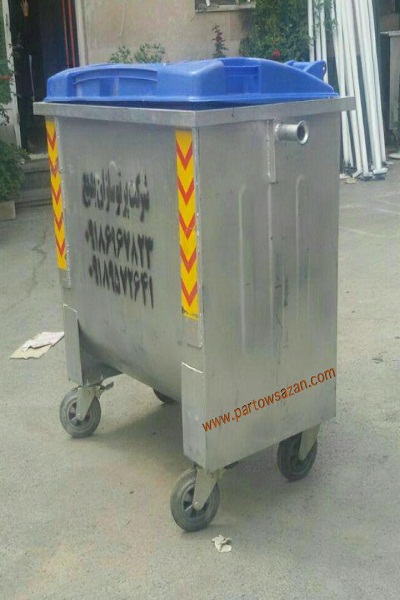 فروش اینترنتی سطل زباله گالوانیزه 4 سطل زباله