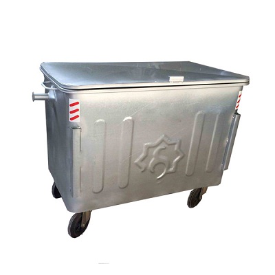 قیمت سطل زباله شهری درب دار 4 سطل زباله