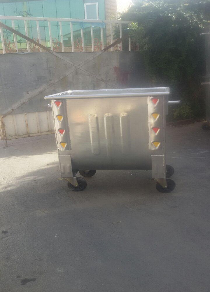 قیمت سطل زباله فلزی شهری 4 سطل زباله